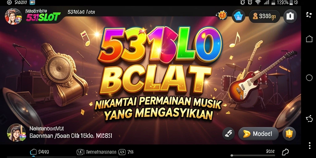 Tampilan gameplay 531SLOT dengan musik yang mengasyikkan.