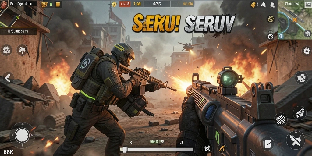 Tampilan gameplay TPS yang mendebarkan di 66K.