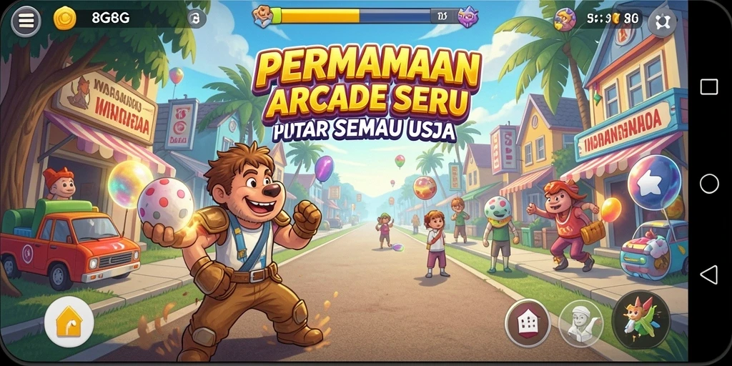 Tampilan gameplay menarik dari 8G8G, penuh warna dan tantangan.