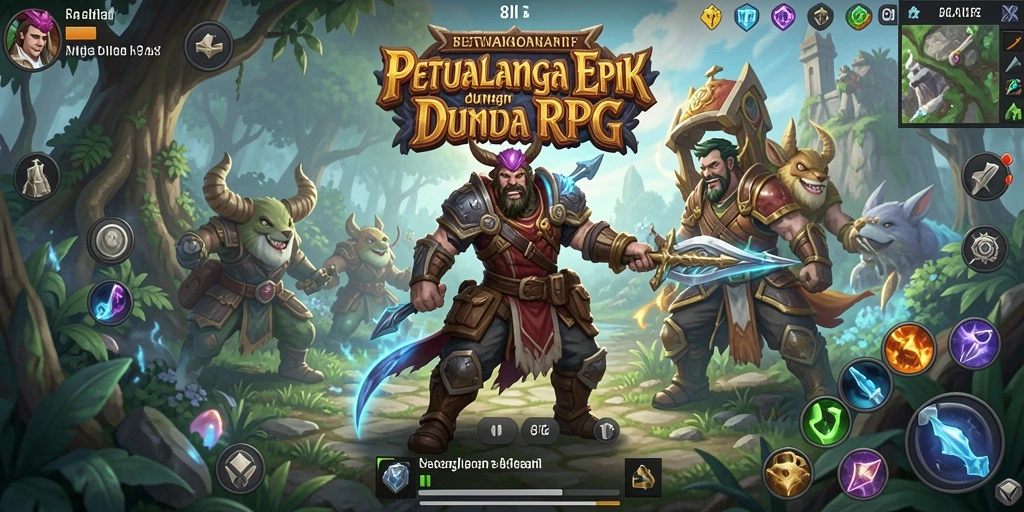 Tampilan aksi seru dalam game RPG 8II yang menantang.