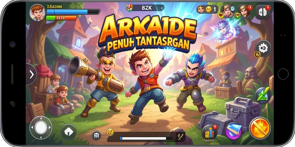 Gameplay Arcade yang memacu adrenalin dalam 8ZK.