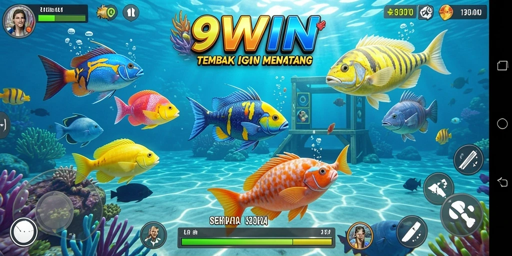 Tampilan screenshot utama 9WIN dengan gameplay memikat Tembak Ikan.