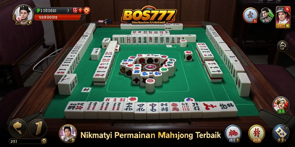 Screenshot BOS777 menampilkan gameplay Mahjong yang seru dan intuitif.