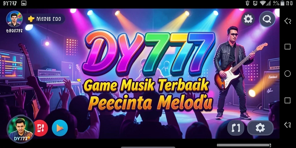 Tampilan gameplay DY777 dengan berbagai opsi permainan musik.