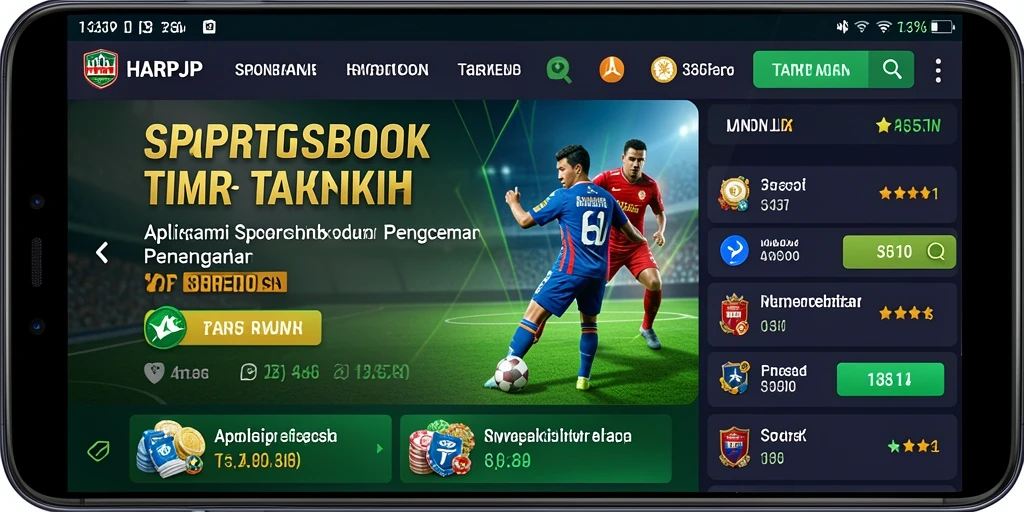 Tampilan gameplay menawan dari aplikasi Sportsbook HARAPJP.