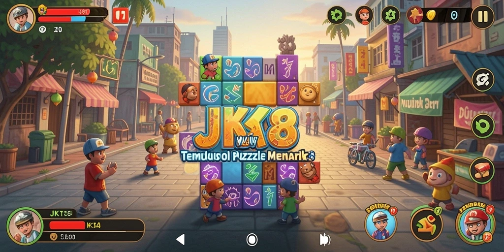 Screenshot JKT8 menampilkan momen seru gameplay Puzzle.