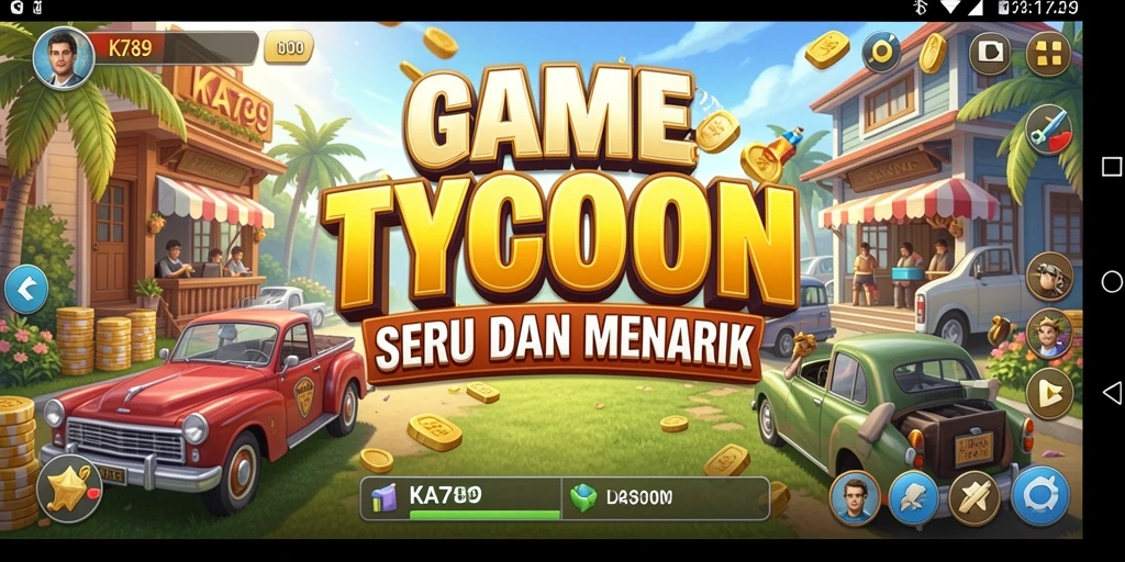 Tampilan gameplay KA789 yang menampilkan manajemen usaha yang seru.
