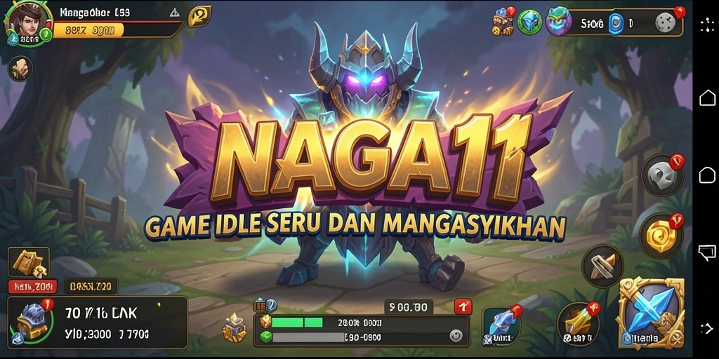 Screenshot gameplay NAGA11 yang menunjukkan elemen Idle yang menarik.