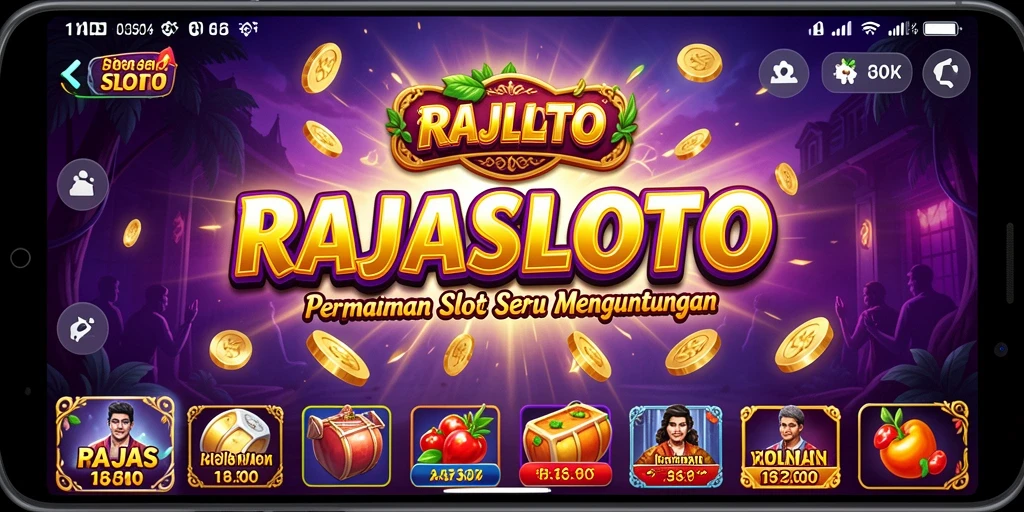 Tangkapan layar gameplay RAJASLOTO menunjukkan keseruan permainan slot.