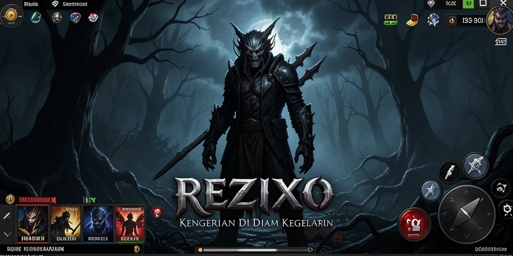 Tampilan gameplay menakutkan di REZIXO dengan suasana Horror yang mencekam.