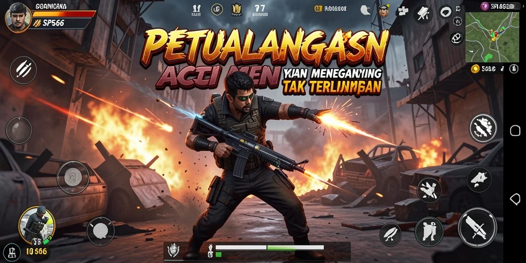 Tampilan gameplay SP666 yang mengesankan dengan aksi penuh adrenalin.