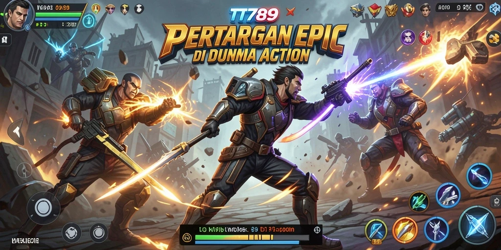 Tampilan aksi mendebarkan karakter di arena pertempuran TT789.