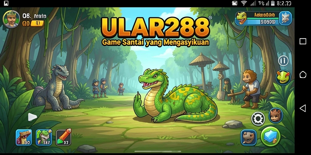Tampilan gameplay ULAR288 yang penuh warna dan menyenangkan.
