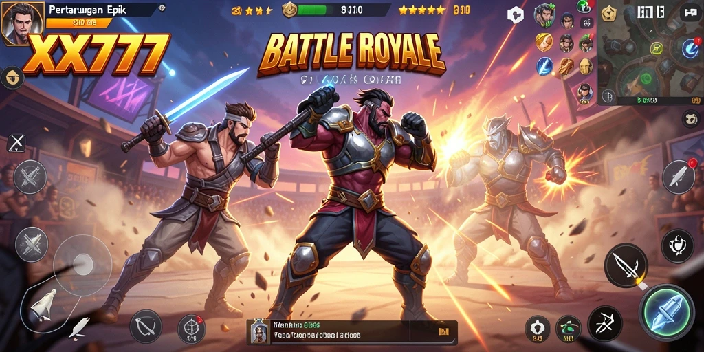 Tampilan gameplay seru dari XXX777 di arena Battle Royale.